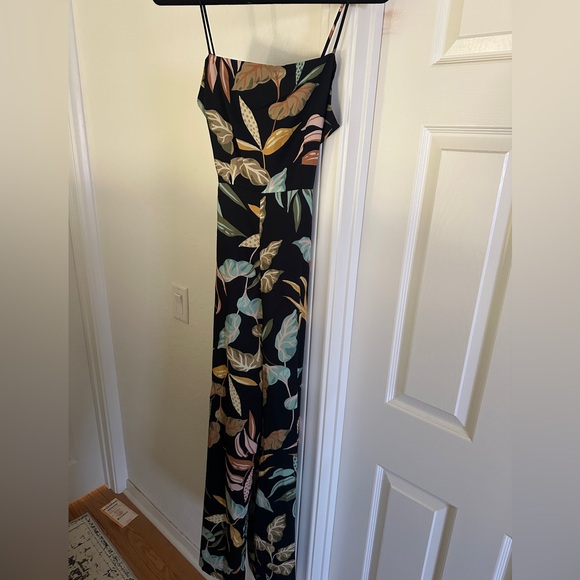 Chelsea28 Pants - Elegant Black Floral Jumpsuit